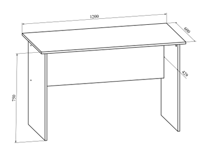 Стол офисный ОФ-112К Блэквуд сатиновый