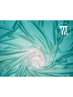 Перлшифон градиент, цв. Белый + Мятно-бирюзовый (R=75)