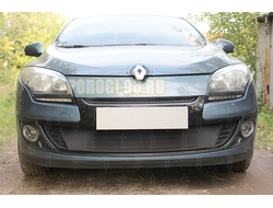 Защита радиатора Renault Megane III (рестайлинг 1) 2012-2014 black низ