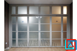 ФОТО 19 - Перегородка "гармошка" из 6-ти створок с фрамугой