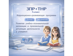 Обложка коррекционно-развивающей программы педагога-психолога для 1 класса ЗПР и ТНР