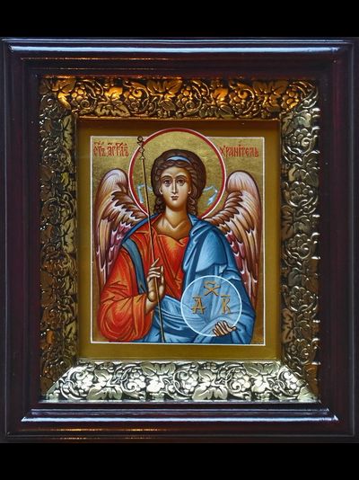 Ангел-Хранитель. Рукописная икона. 9х10,5см.