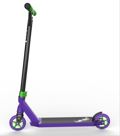 Трюковой самокат LIMIT LMT 60 V2 фиолетовый/зеленый