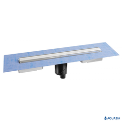 Желоб водосток AQUAZIA В1 Keramik 300 Вертикальный выпуск (Матовый хром)