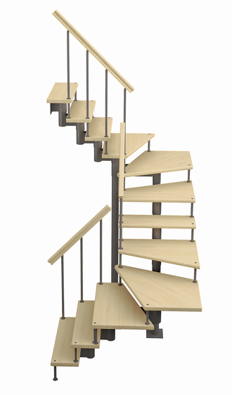 Модульная лестница поворот 180