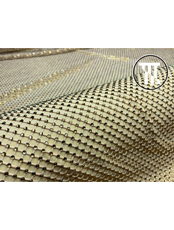 Сетка со стразами SS 12 Light Topaz, цв. Телесный (лайт)