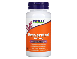 (NOW) - Resveratrol / 200 mg - (60 капс)