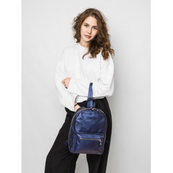 Женский кожаный рюкзак Anzolla Premium blue chameleon 
(арт. 3040-58)