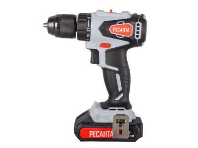 Дрель-шуруповерт аккумуляторная ДА-20-2ЛК-Б (2,0 А/ч) (бесщеточный двигатель) Ресанта [52193]