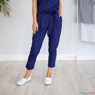 Брюки-бананы DOCLIKE DL216 Ниагара синие