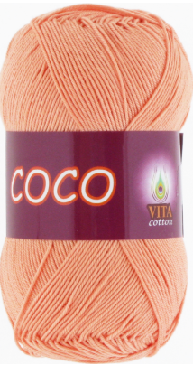 Coco Vita, 100% мерсеризованный хлопок , 240м/50гр, персик