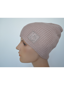 Женская розовая шапка Италия Визио альпака шелк