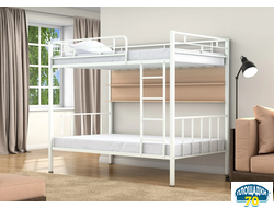 Двухъярусная кровать Валенсия 120 Белый полка дуб молочный