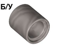 ! Б/У - Technic, Liftarm Thick 1 x 1 Spacer, Flat Silver (18654 / 6161155) - Б/У