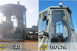 Замена стекла двери Shantui SD16