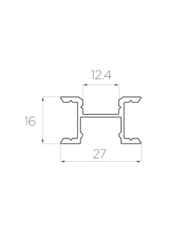 Алюминиевый профиль 4L-1627-D ANOD