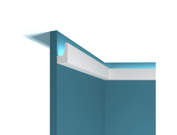 Карниз потолочный Перфект Plus P87, из дюрополимера, длина 2 метра, цвет белый, под подсветку