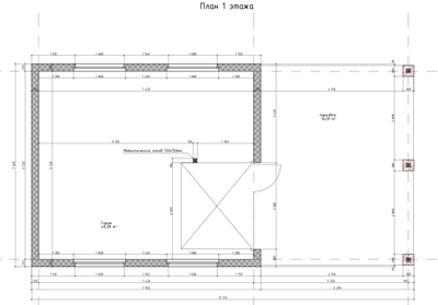 Гараж с навесом 48м² (S97)