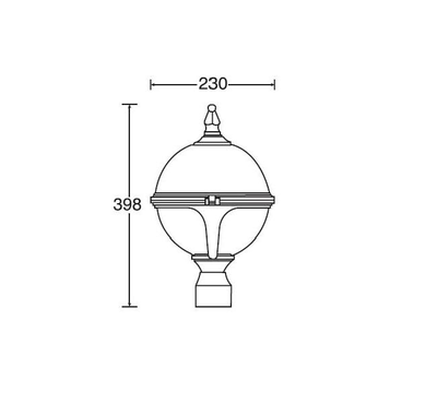 Садово-Парковый светильник шар VENA smoke 2