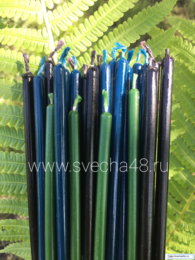 Свеча Синяя №60(1 час 20 минут горения)