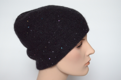 Визио италия шапка 6943 черная с пайетками фото