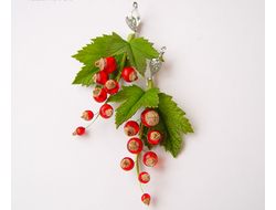 Серьги "Красная смородина".