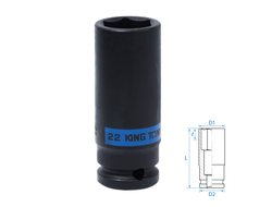 Головка торцевая ударная глубокая шестигранная 1/2", 22 мм KING TONY 443522M