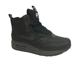 Nike Air Max 87 Высокие Черные/мех (41-46) Арт: 054М