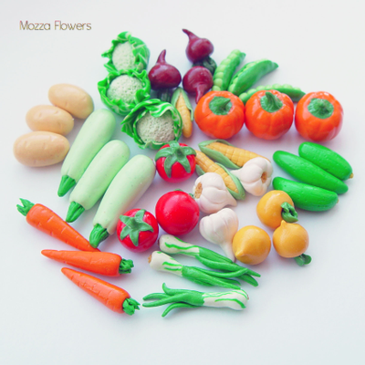 Овощи из полимерной глины.