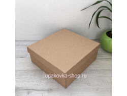 Коробка с отдельной крышкой 250*250*100 мм БУРЫЙ