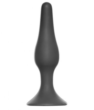 Темно-серая анальная пробка Slim Anal Plug Large - 12,5 см. Производитель: Lola toys, Россия
