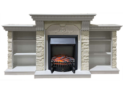 Электрокамин Дублин Люкс WT M2 с очагом Fobos