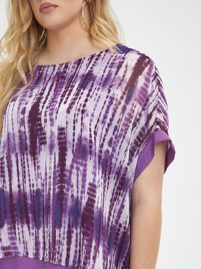 Платье с шифоновой накидкой в цвете Dahlia (георгин)