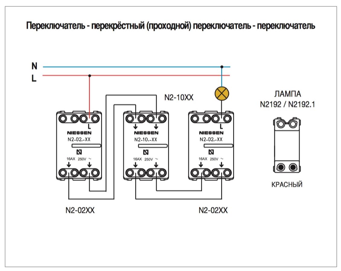 Перекрестный схема подключения