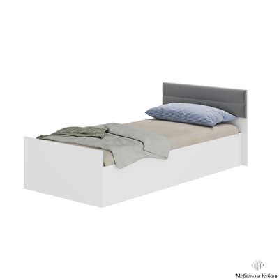 Фьюжн КР-03 кровать 0,9 белый (без основания)