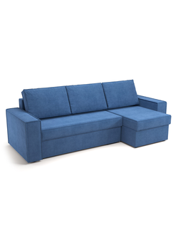 ПРАГА угловой диван ULTRA MIDNIGHT темно-синий (Софт)