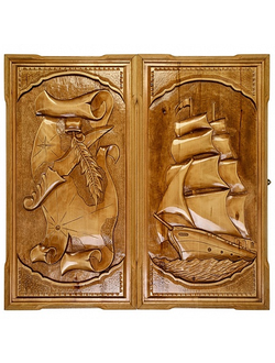 Нарды резные ручной работы "Парусник"