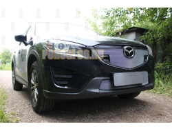 Защита радиатора Mazda CX-5 2015-2017 chrome с парктроником верх