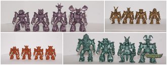 Звероботы 90х, комплект 16 фигур. полиэтилен, цвет в описании (2024)