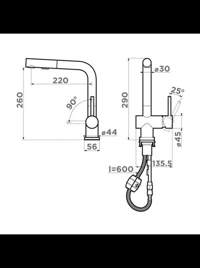 Смеситель OMOIKIRI KORIYAMA-SB