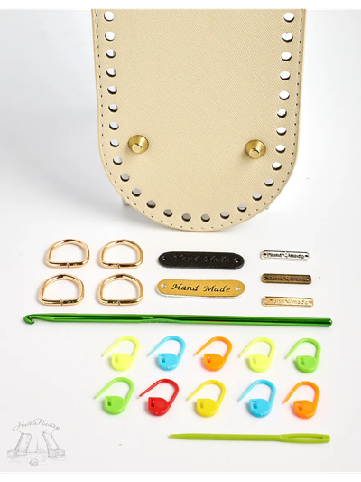 Донышко 30 на 10 и крючок с фурнитурой для вязания