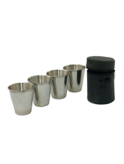 Набор стаканчиков (рюмок) 4шт. в чехле 30мл.