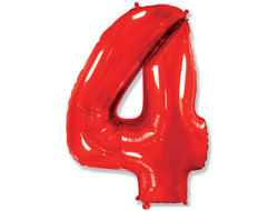 Фольгированная цифра-Красная