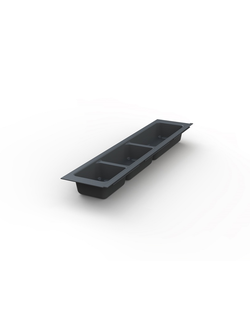 Лоток для столовых приборов Mesan TrayBond, 3 отдела,(Ш107хГ480-444хВ45) антрацит