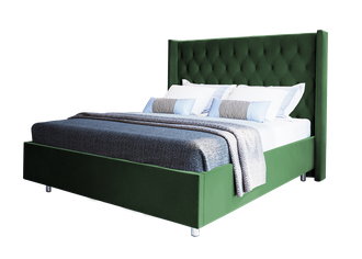 Кровать "Графиня" зелёного цвета