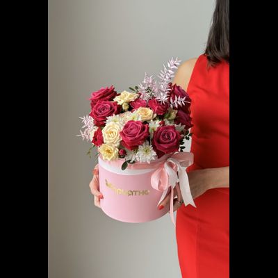 Цветочная композиция 67 на день влюбленных