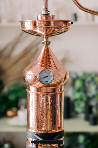 Аламбик 10л с колонной и с линзой  Португалия (CopperCrafts) арт.1033