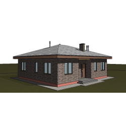 Одноэтажный дом с тремя спальнями 90м² (S96)