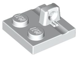 Hinge Plate 2 x 2 Locking with 1 Finger on Top, White (92582 / 4613762 / 6265740)