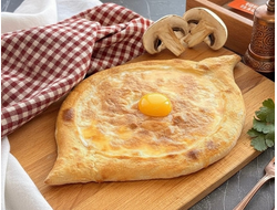 Хачапури с соусом из белых грибов